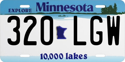 MN license plate 320LGW