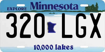 MN license plate 320LGX