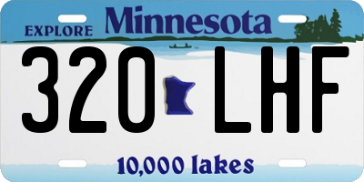 MN license plate 320LHF