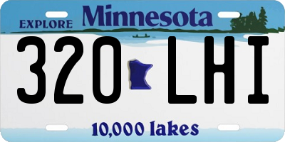 MN license plate 320LHI