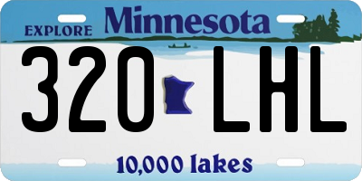 MN license plate 320LHL