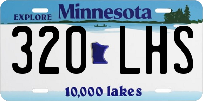 MN license plate 320LHS