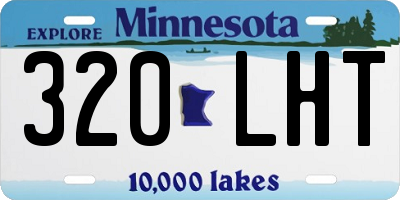 MN license plate 320LHT