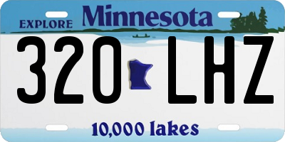 MN license plate 320LHZ