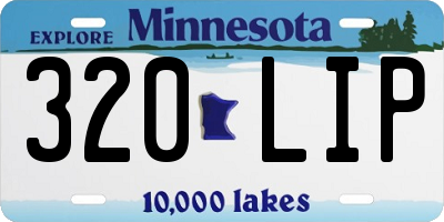 MN license plate 320LIP