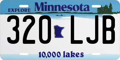 MN license plate 320LJB