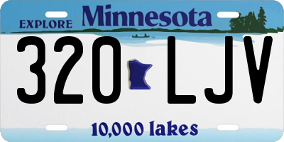 MN license plate 320LJV