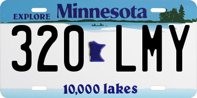 MN license plate 320LMY