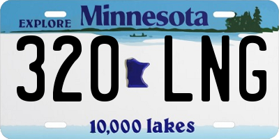 MN license plate 320LNG