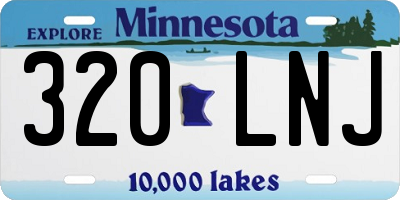 MN license plate 320LNJ