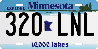MN license plate 320LNL