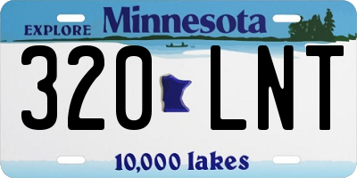MN license plate 320LNT