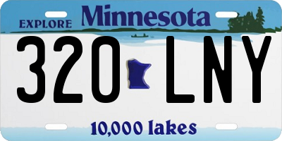 MN license plate 320LNY