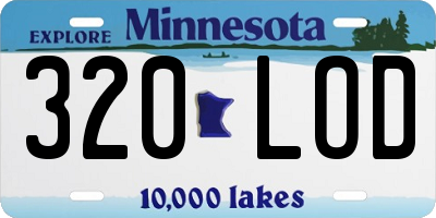 MN license plate 320LOD