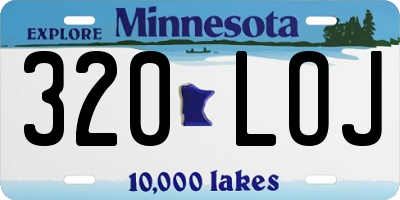 MN license plate 320LOJ