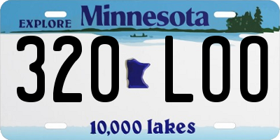 MN license plate 320LOO