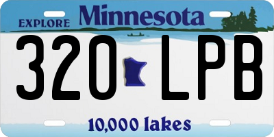 MN license plate 320LPB
