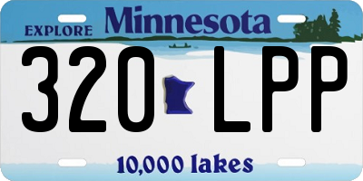 MN license plate 320LPP