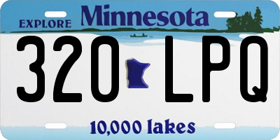 MN license plate 320LPQ