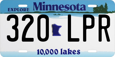 MN license plate 320LPR