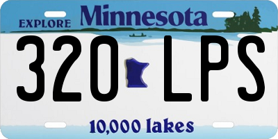 MN license plate 320LPS