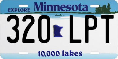 MN license plate 320LPT
