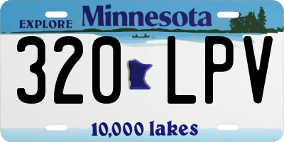MN license plate 320LPV