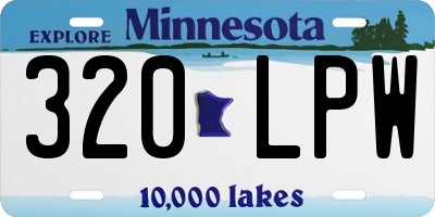 MN license plate 320LPW