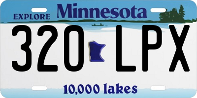 MN license plate 320LPX