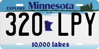 MN license plate 320LPY