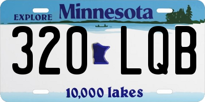 MN license plate 320LQB