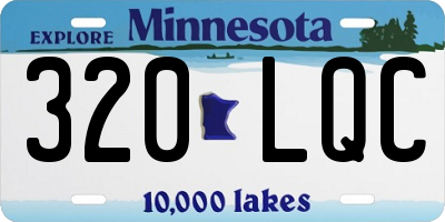 MN license plate 320LQC