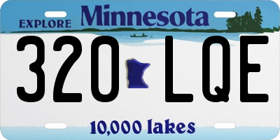 MN license plate 320LQE