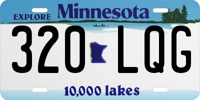 MN license plate 320LQG