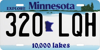 MN license plate 320LQH