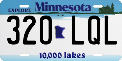 MN license plate 320LQL