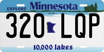 MN license plate 320LQP