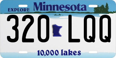 MN license plate 320LQQ