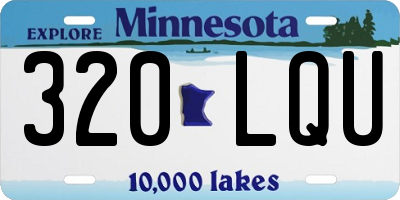 MN license plate 320LQU