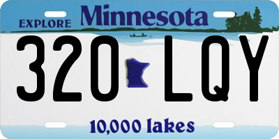 MN license plate 320LQY
