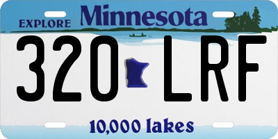 MN license plate 320LRF