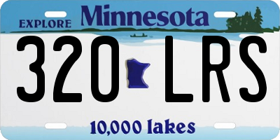 MN license plate 320LRS