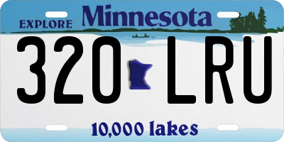 MN license plate 320LRU
