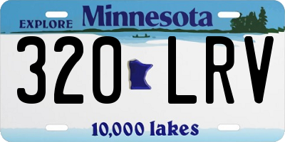 MN license plate 320LRV