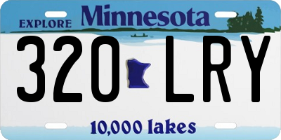 MN license plate 320LRY