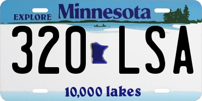 MN license plate 320LSA