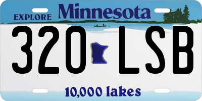 MN license plate 320LSB