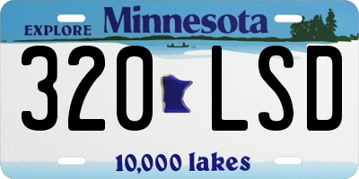 MN license plate 320LSD