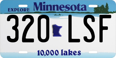 MN license plate 320LSF