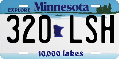 MN license plate 320LSH